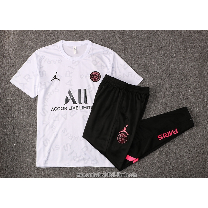Chandal del Paris Saint-Germain Jordan 2021 2022 Manga Corta Blanco